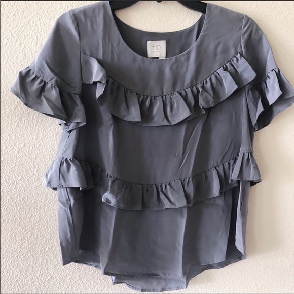 Anthropology HD In Paris Ruffle Silk Blouse - Picture 3 of 8